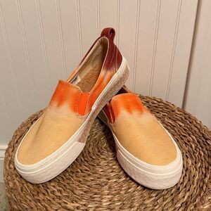 Sperry Womens Crest Twin Gore Platform Slip On Shoes Tie Dye Size 7 - Excellent